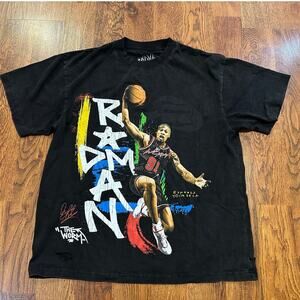 Rodman Apparel Men's 100% Cotton Graphic T-Shirt – Black – Size Medium Iconic